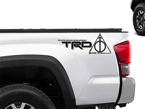 Toyota Racing Development TRD nerdy geeky tattooed edition 4X4 bed side Graphic decals stickers 2
