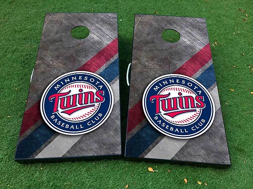 Minnesota twins baseball Cornhole Board Game Sticker Decal VINYL WRAPS with LAMINATED
