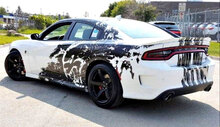 Dodge Challenger Or Charger SRT Hellcat Splash Grunge Stripes Kit Hell Cat Vinyl Sticker Decal Graphic 2