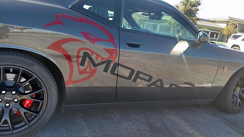 Dodge Challenger Charger SRT Hellcat Mopar  Hell Cat Vinyl Sticker Decal Graphic 2 Colors