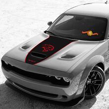 Dodge Challenger SRT Hellcat Hood Hell Cat Vinyl Sticker Decal Graphic 2 Colors 2