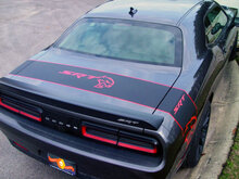Dodge Challenger Charger SRT Hellcat Stripe Hell Cat Vinyl Sticker Decal Graphic 2 Colors 2