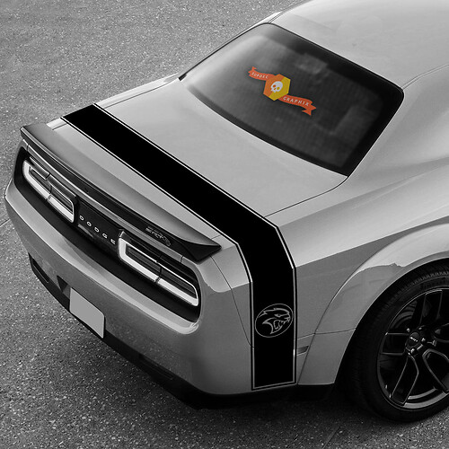 Dodge Challenger Charger SRT Hellcat  Stripes Hell Cat Vinyl Sticker Decal Graphic