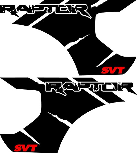   FORD RAPTOR F-150 SVT Bed  Vinyl Graphic decals stickers fits models 2010-2014  2 Colors   