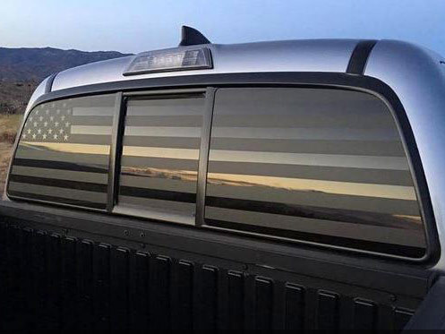 Custom American Flag REAR WINDOW TRUCK SUV Decal Sticker