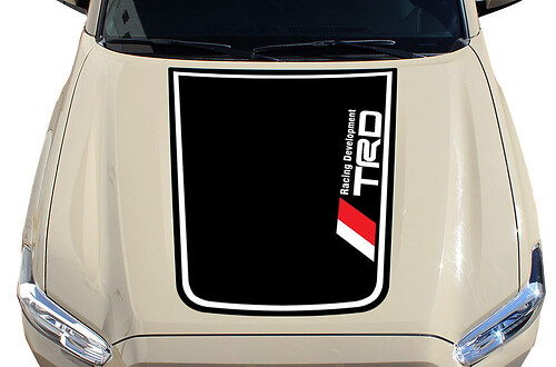 Toyota Tacoma Truck Center Hood Wrap Graphic Sticker Decal 2016-2017 TRD BLACK