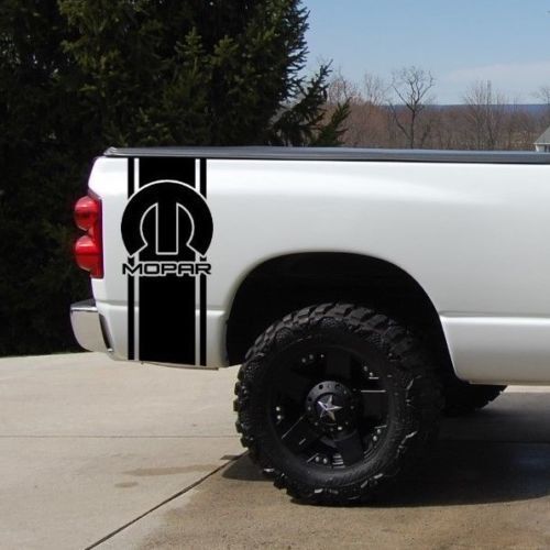 Mopar Bed Stripe Sticker Decal Set of (2) for Pickup Truck Pickup Truck Bed Stripe Ford Dodge Toyota Chevy Nissan Pickup
