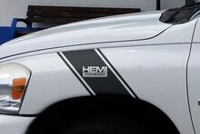 Dodge Ram HEMI Powered Hash Vinyl Sticker Decal 2 Stripes Truck Graphics Set Kit 2
