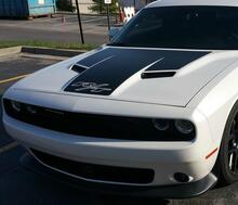  Dodge Challenger R/T Specific 2015 to 2017 R/T Scat Pack 392  Hood Sticker Decal Stripe Blackout Scatpack 2