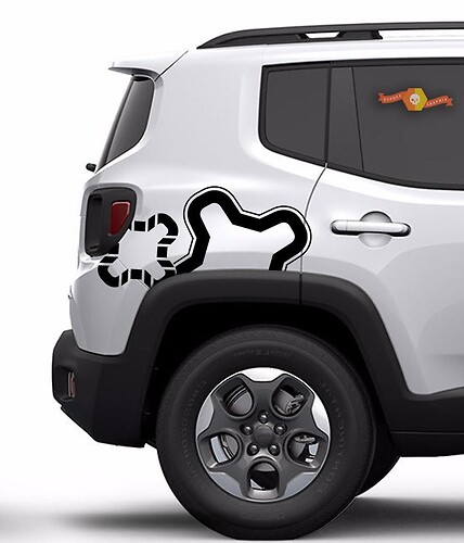 Jeep Renegade Logo Vinyl Sticker Decal Hood Stripe Graphic Off Road Camo Rear