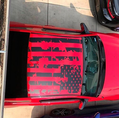 Tattered Roof Flag Vinyl Sticker Decal