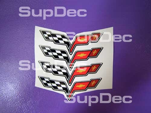 corvette c6 Corvette C5 C6 Z06 Wheel Center Cap Set of 4 Stickers Decals