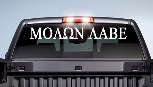 38 inches MOLON LABE Vinyl Windshield Sticker Decal Truck