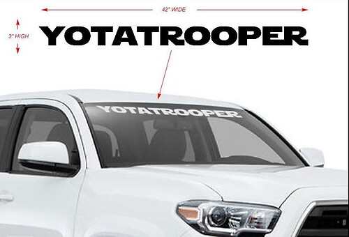 Yotatrooper Windshield Sticker Decal