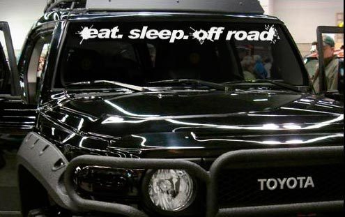 Kuwa. Lala. Off Road - Stika ya Kioo cha Mbele
