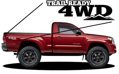 Trail Ready 4wd - Bedside Stickers Decals Vinyl Decal Sticker
