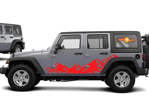 JEEP Wrangler Mountain Range Body Side Graphics Kit 2007-2017