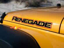 2pcs RENEGADE 2-Colors Hood Side Sticker Decal Fender Graphic JEEP WRANGLER RENEGADE 2