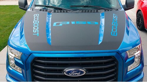 2017 New Ford F-150 Hood Blackout W/ Ecoboost Vinyl Graphics Sticker Decal Stripes 15-17