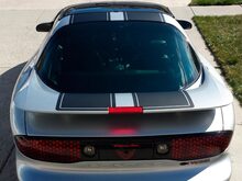 98-02 Pontiac Trans Am Ws6 Dual Stripes Hood Roof Rear Spoiler Graphics Stickers Decals 2