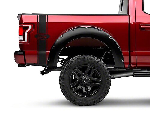 Black Rear Vertical Stripe w/ Ford Oval