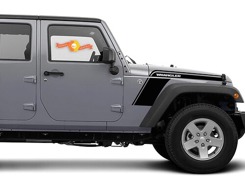 2008-2017 Jeep Wrangler Rundown Hood & Fender Vinyl Graphics Kit