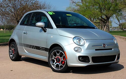 2011-2016 Fiat 500 Rocker Strobe Stripe Vinyl Graphic Kit
