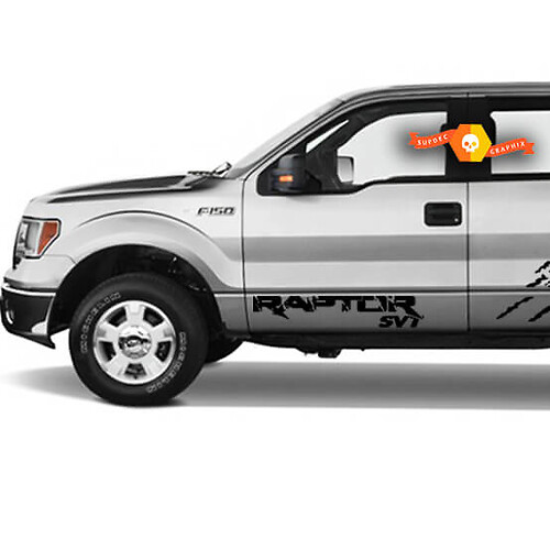 Ford Raptor F-150 Svt Door Pair Decals Stickers Vinyl Graphics Fits 2017-2018