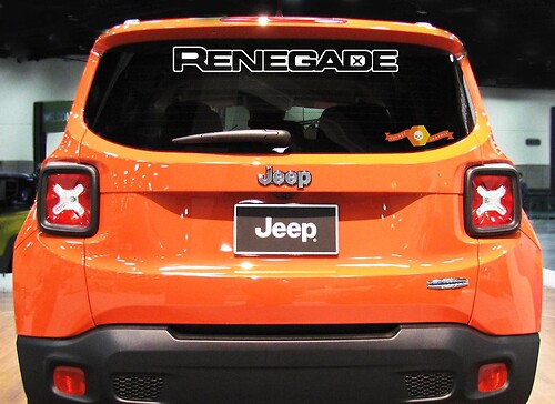 RENEGADE Rear WINDOW Sticker Decal Vinyl Windshield Fender Graphic JEEP RENEGADE