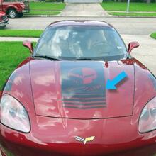 Chevy Corvette C4 C5 C6 C ZO6 ZR1 Hood Sticker Decal Stripes for Year Model 2013 & older 3