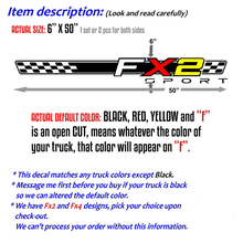 4x4 Fx4 Truck Bed Stickers Decals, for Ford F-150 and Super Duty 3