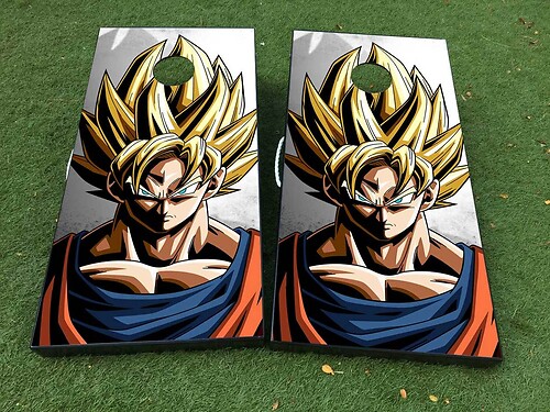Dragon Ball 2 Cornhole Board Game Sticker Decal VINYL WRAPS with LAMINATED