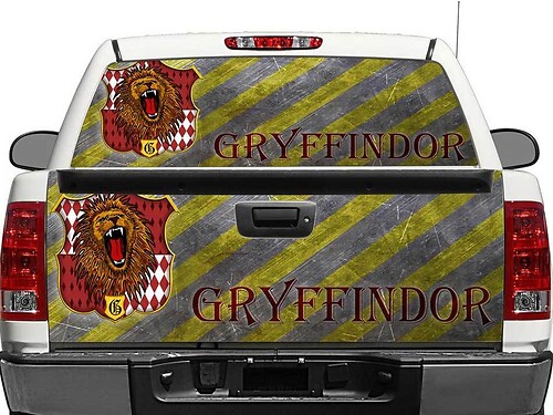Gryffindor Harry Potter House Rear Window OR tailgate Decal Sticker Pick-up Truck SUV Car