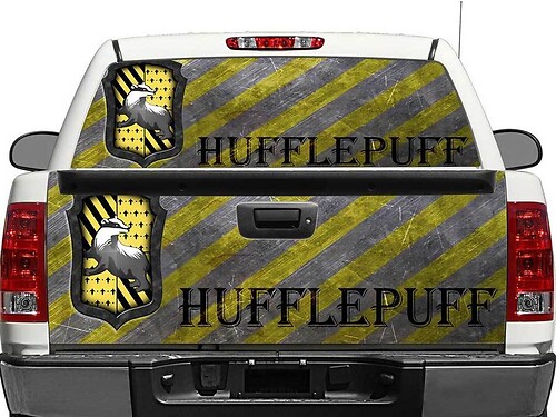 Hufflepuff Harry Potter House ଘ Rear Window OR tailgate Decal Sticker Pick-up Truck SUV Car
