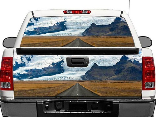 Road To The Mountains Rear Window OR tailgate Decal Sticker Pick-up Truck SUV Car