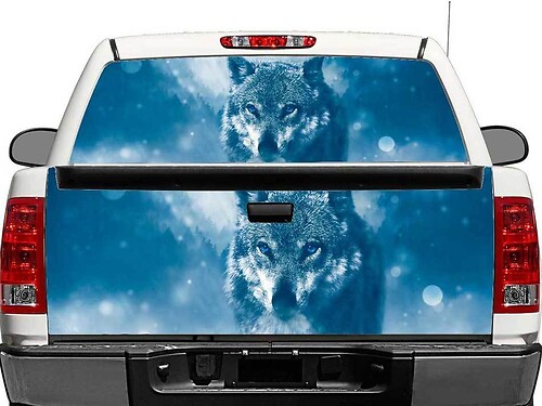Wolf Winter Rear Window OR tailgate Decal Sticker Pick-up Truck SUV Car
