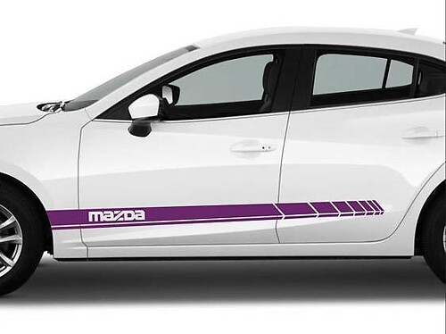 Mazda 2 3 6 RX8 පහළ පැනල් දොර් ස්ට්‍රයිප්ස් විනිල් ග්‍රැෆික්ස් සහ තිරස් ඩිකැල් කිට්ස්
