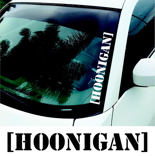 3x HOONIGAN stickers kubwa za kioo cha mbele Stika za Drift JDM EURO DUB Vinyl
