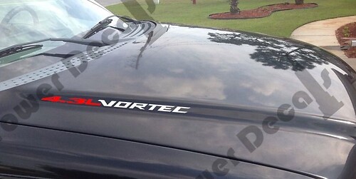2 sets 4.3L VORTEC Hood Stickers Decals emblem Chevy Silverado GMC Sierra Avalanche