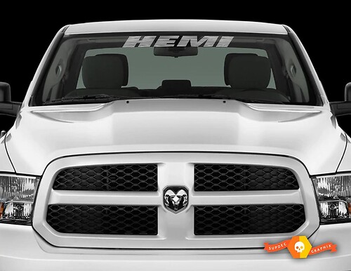 HEMI 30inch DODGE Front Windshield Window Banner Decal Sticker Dodge ram
