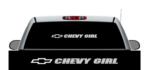 Chevrolet Chevy Girl Windshield Banner Truck 4x4 Sticker Decal