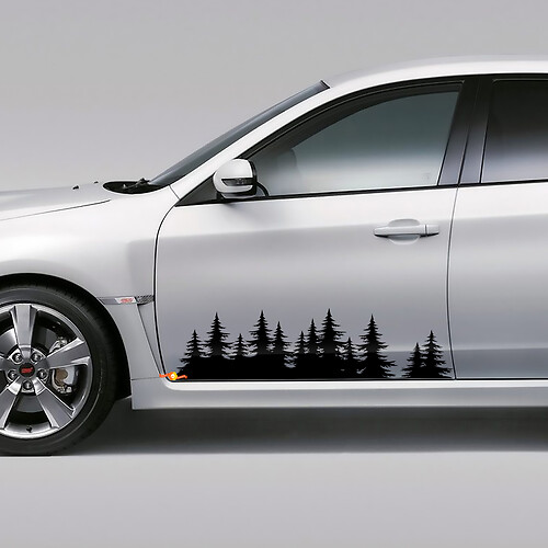 custom tree forest Vinyl Decal Sticker Graphic fit Suba WRX STI Forester