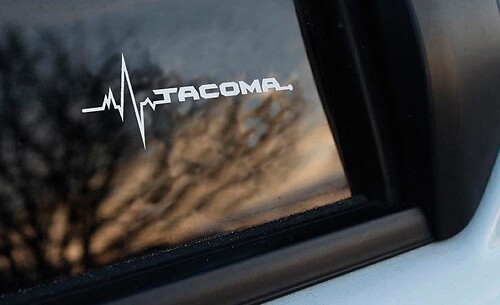 Toyota Tacoma is in my Blood window sticker decals graphic