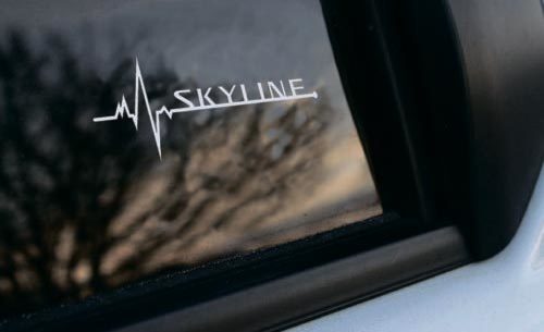 Nissan Skyline is in my Blood window sticker decals graphic