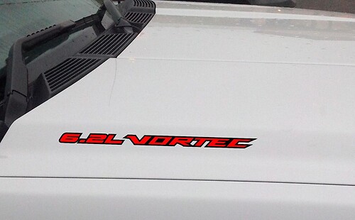 6.2L VORTEC Hood Vinyl Decal Sticker: Chevrolet Silverado GMC Sierra (Outlined)