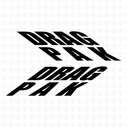 Side Drag Pak Decals for Dodge Challenger sticker