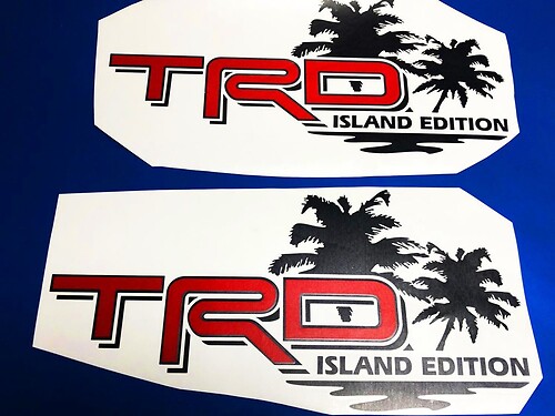 Toyota TRD Island Edition Off Road Tacoma Tundra Decals Vinyl Sticker Decal Palm
