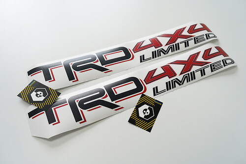 TRD 4x4 LIMITED Toyota Tacoma Tundra Truck Bed Side Vinyl Decals Stickers