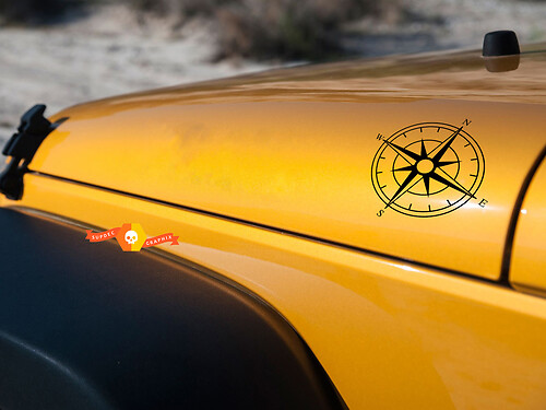 ଛଟା Compass ଷ୍ଟିକର ଡିକାଲ୍ ସେଟ ଜିପ୍ ରେଙ୍ଗଲର୍ ପାଇଁ
