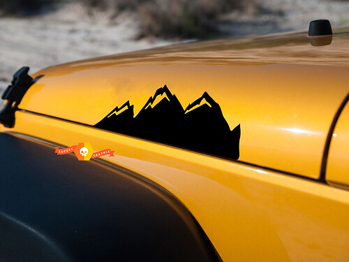 Medium Mountain Graphic Decals Stickers